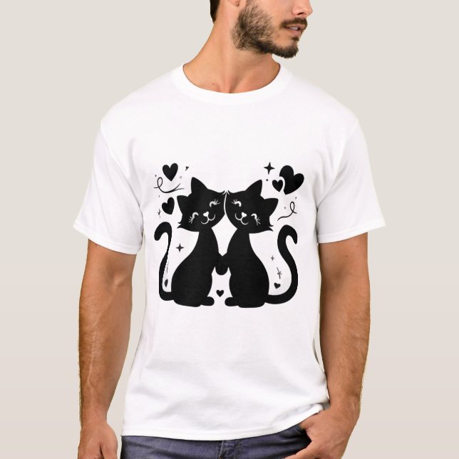 CAMISETA CAT LOVE (Frente)
