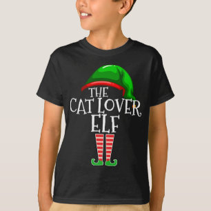 Camiseta Cat Lover Elf Correspondendo à oferta natalícia da