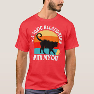Camiseta Cat Lover Em Uma Relação Tóxica Com Meu Funno Gato