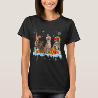 Camiseta Cat Lover Engraçado Árvore de Toyger Natal