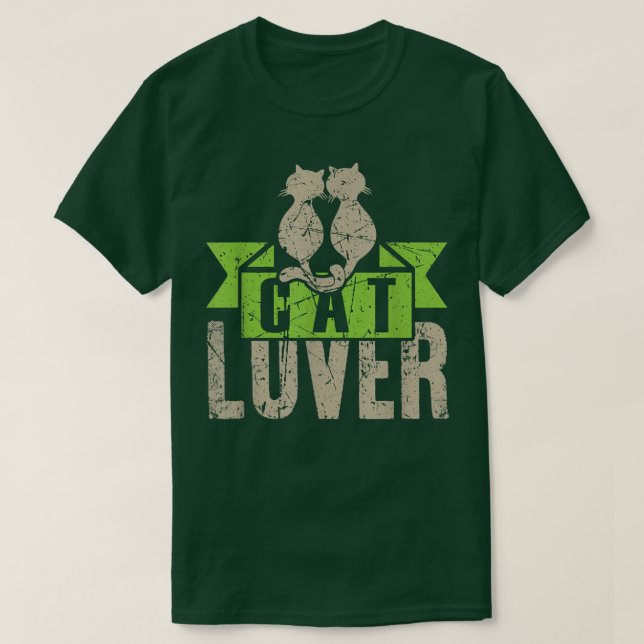 Camiseta Cat Lover Engraçado Kitten Vintage  (Frente do Design)