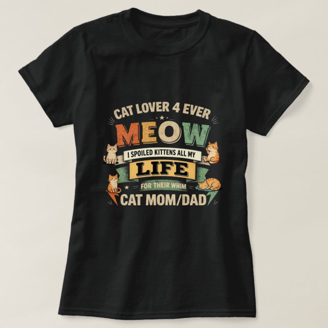 Camiseta Cat lover funny graphicT-Shirt (Frente do Design)