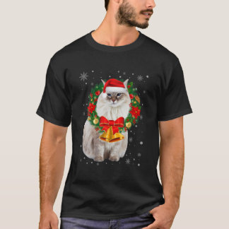 Camiseta Cat Lover Funny Siberian Tree Christmas Light