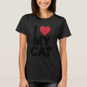 Camiseta Cat Lover Heart My Kitten Feline Pet Owner Humor