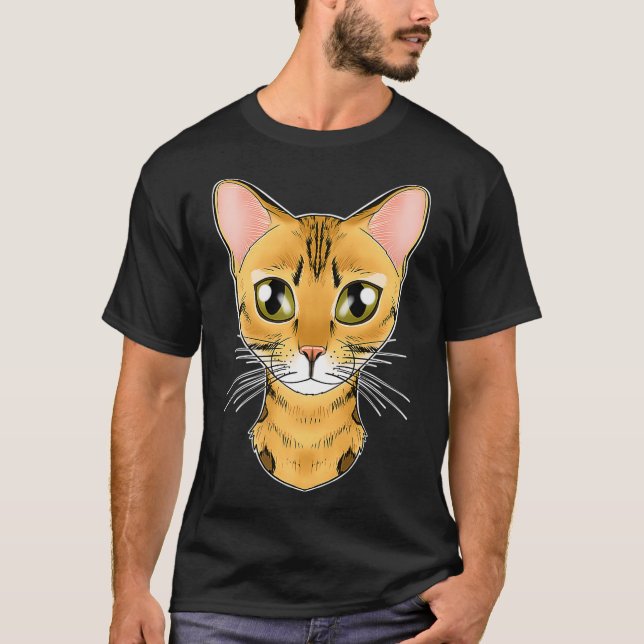 Camiseta Cat Lover I Cat Face I Bengal Cat christmas  (Frente)