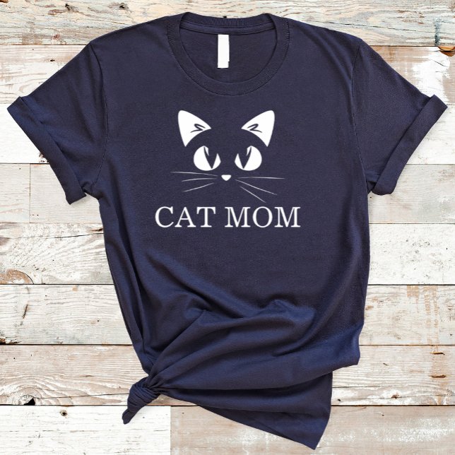 Camiseta cat lover mom Cute Simple Design black (Criador carregado)