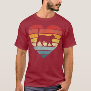 Camiseta Cat Lover Presente Vintage Pet Owner Heart Gatinho