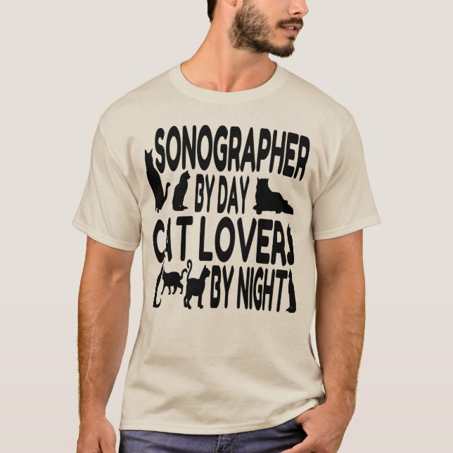 Camiseta Cat Lover Sonographer (Frente)