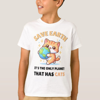 Camiseta Cat Lovers Salvar Terra