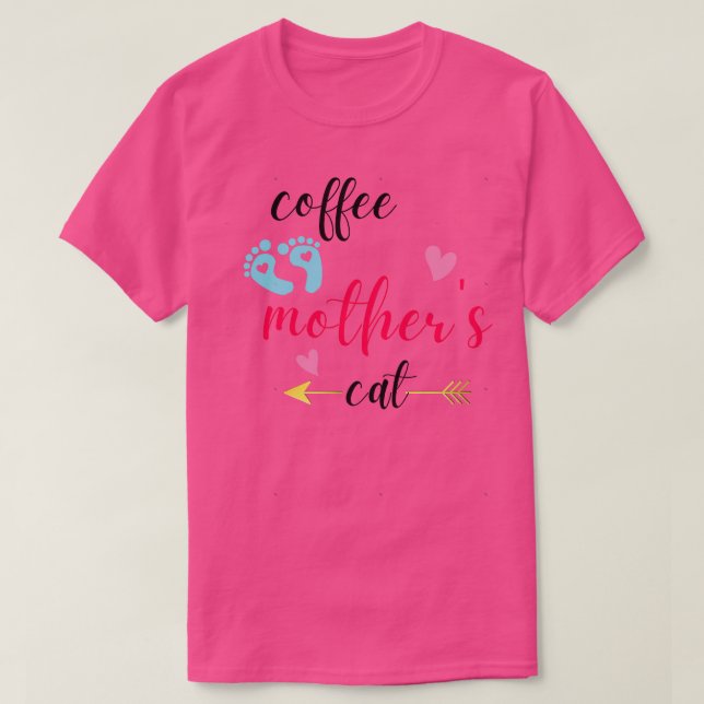 Camiseta Cat Mãe Amante do café 183 (Frente do Design)
