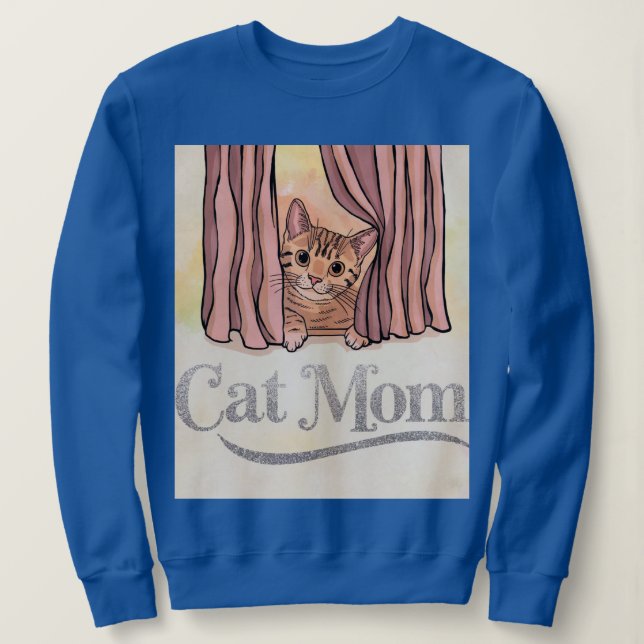 Camiseta Cat Mãe Blue Sweet (Frente do Design)