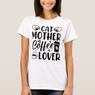 Camiseta Cat Mãe Café Lover
