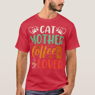 Camiseta Cat Mãe Café Lover