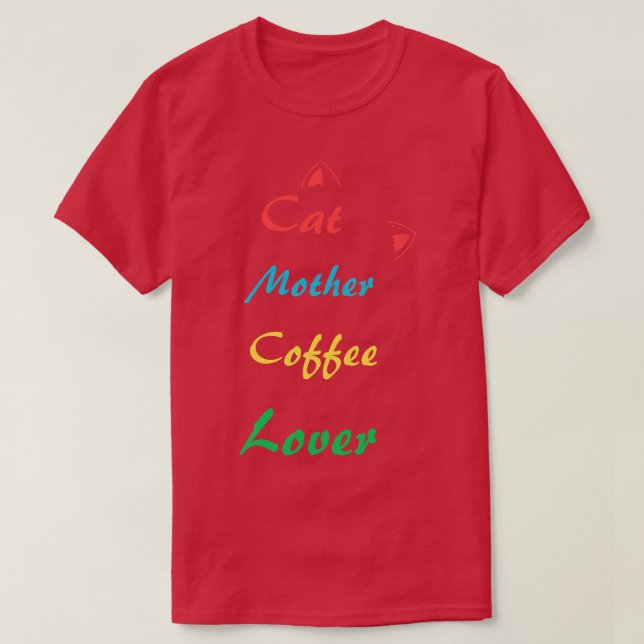 Camiseta Cat Mãe Café Lover9 (Frente do Design)