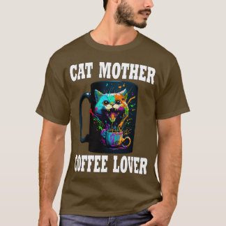 Camiseta Cat Mãe Café Lover 151