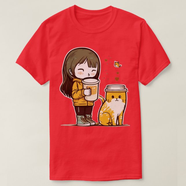 Camiseta Cat Mãe Café Lover 168 (Frente do Design)