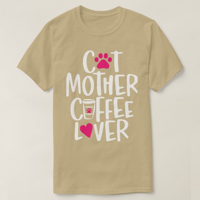 Camiseta Cat Mãe Café Lover 199 (Frente do Design)