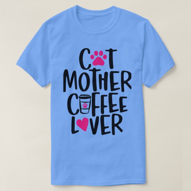 Camiseta Cat Mãe Café Lover 243 (Frente do Design)