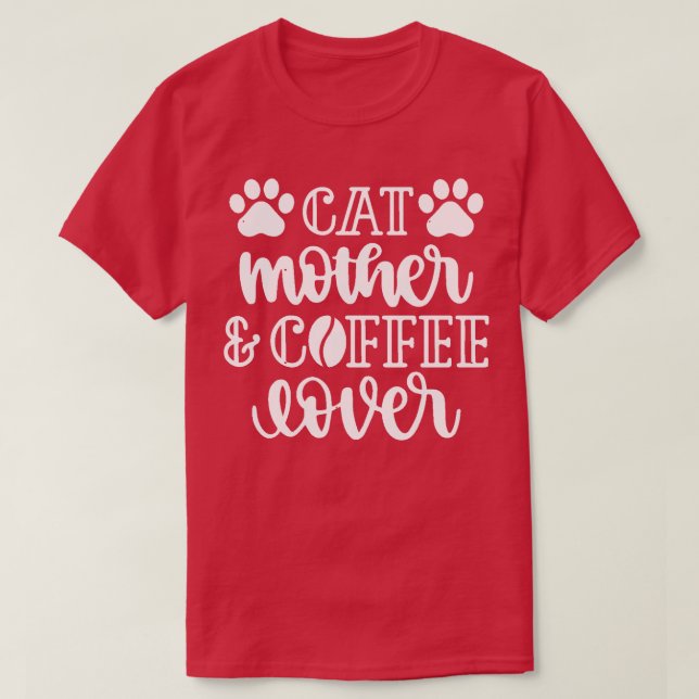 Camiseta Cat Mãe Café Lover 263 (Frente do Design)