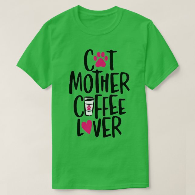 Camiseta Cat Mãe Café Lover 75 (Frente do Design)