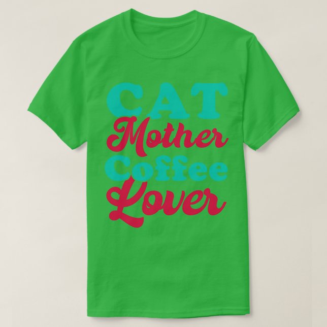 Camiseta Cat Mãe Café Lover 96 (Frente do Design)