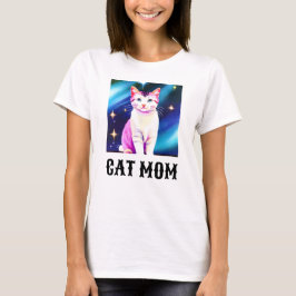 Camiseta Cat Mãe Camisa, pode mudar para sua foto de animal
