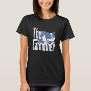 Camiseta Cat Mãe Catmama Gato Louco e Bonito Mãe Gatinho Mã