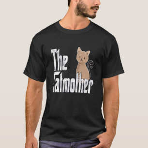 Camiseta Cat Mãe Catmama Gato Louco e Bonito Mãe Gatinho Mã