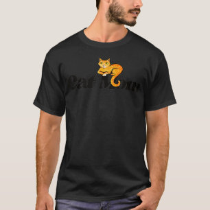 Camiseta Cat Mãe Dia de Design Diversão Laranja Tabuleiro d