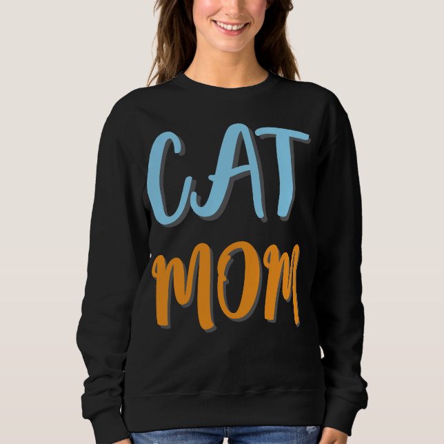 Camiseta Cat Mãe - Felino Bonito com Personalização Opciona (Frente)