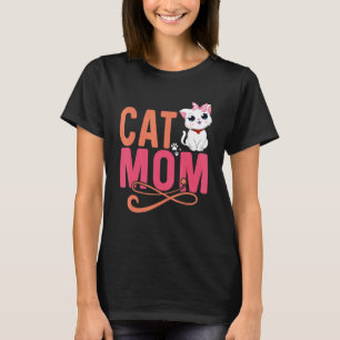 Camiseta Cat Mãe Feliz dia de as mães Família Correspondent