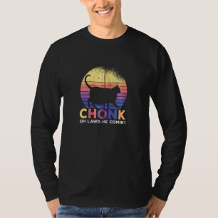 Camiseta Cat Mãe Gato Pai Gato Chonk Oh Deus Ele Vem Zip