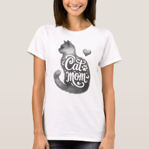 Camiseta Cat Mãe Kitten Cat Aover Mãe