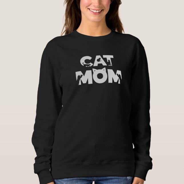 Camiseta Cat Mãe Kitten Letters Dizendo Citação Mulheres Me (Frente)