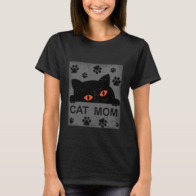 Camiseta Cat Mãe Mãe Mãe Aproxima Mãe Gatinho Engraçado Mat (Frente)
