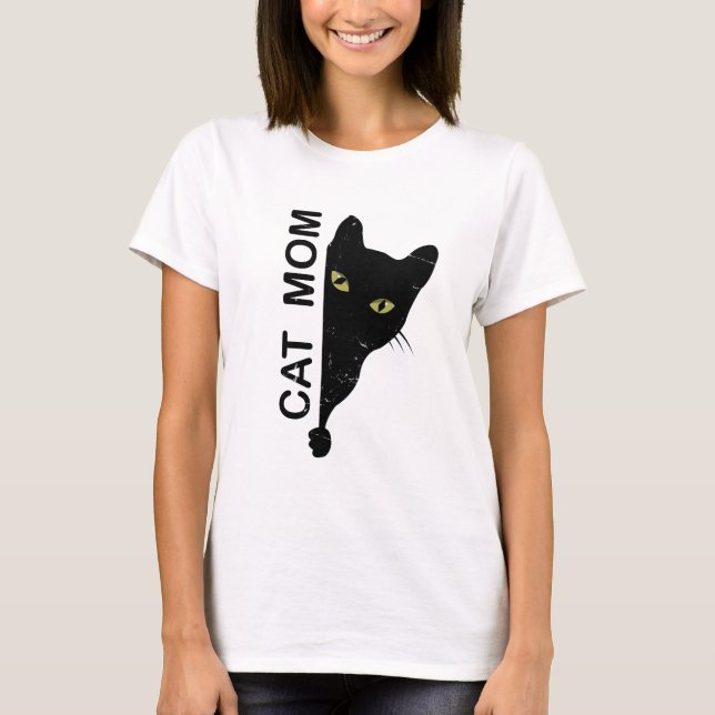 Camiseta Cat Mãe Mãe Mãe Aproxima Mãe Gatinho Engraçado Mat (Frente)