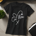 Camiseta Cat Mãe Moderna Brincadeira Típica de Coração e Di<br><div class="desc">Este design simples e clássico é composto por tipografia de scripts divertidos e divertidos</div>