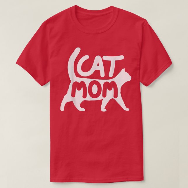Camiseta Cat Mãe Oferece Design Engraçado Gato Mãe Moderna  (Frente do Design)