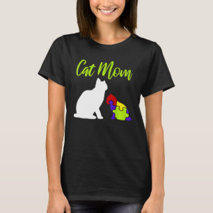 Camiseta Cat Mãe Orgulhosa Autismo Mãe Asperger Asd Autista