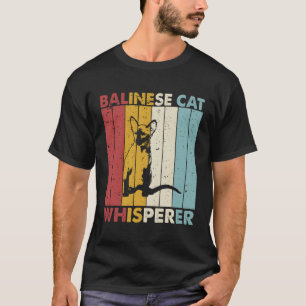 Camiseta Cat Mãe Pai Whisperer Gato Balinês