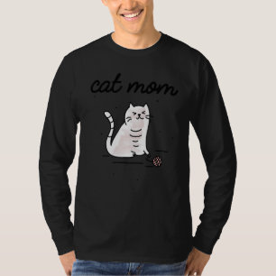 Camiseta Cat Mãe para Mulheres e Meninas - Design de Cartoo