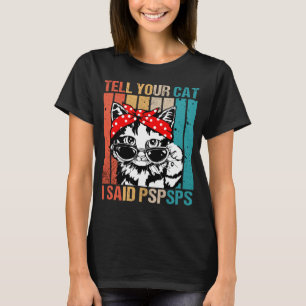 Camiseta Cat Mãe Retro Vintage Diga Ao Seu Gato Que Eu Diss