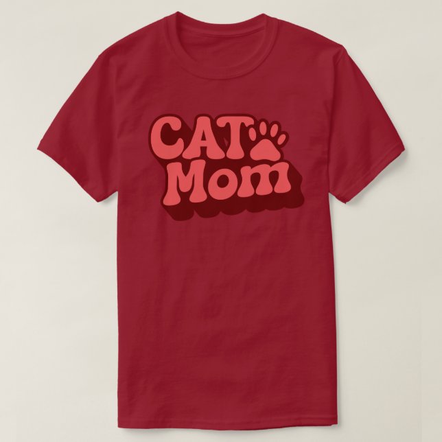 Camiseta Cat Mãe Shirt Para Dia de as mães (Frente do Design)