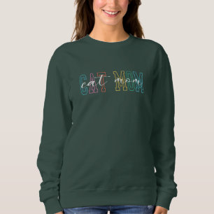 Camiseta Cat Mãe Trendência Gráfica e amantes Coloridos de