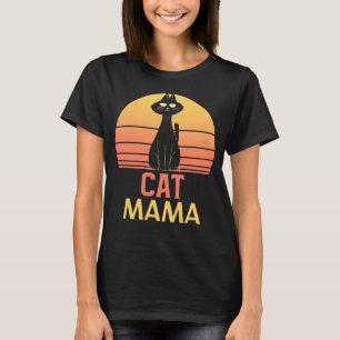 Camiseta Cat Mãe Vintage Estilo Oitenta Distúrbios Ca Retro