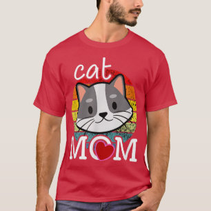 Camiseta Cat Mãe Vintage Sunset