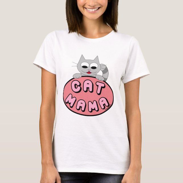 Camiseta CAT MAMA Cat Lover Cuja Gata (Frente)