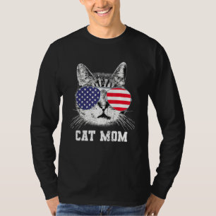 Camiseta Cat Mamãe domina a bandeira Gato Dia de as mães da