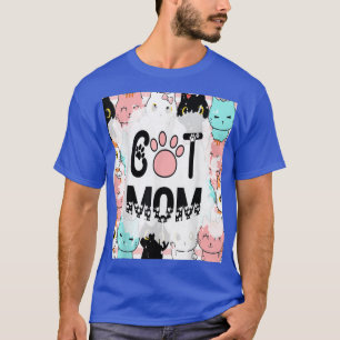 Camiseta Cat Mamãe Fofa Gata Adora Mulheres Engraçadas