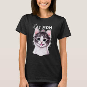 Camiseta Cat Mamãe Presente para as Mulheres Dia de as mães